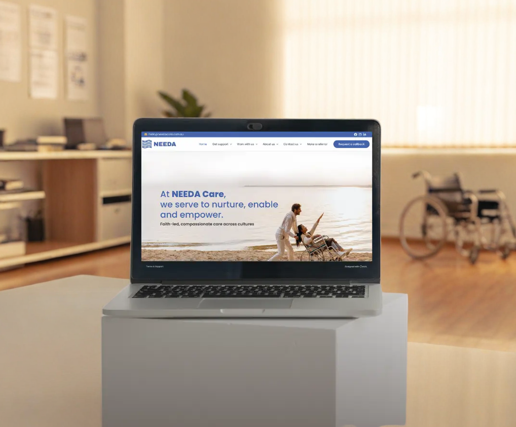 NEEDAcare website designed and developed for aged care and disability support services in Australia